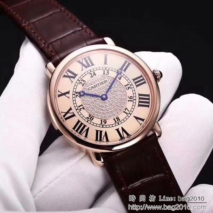 CARTIER卡地亞 RONDE LOUS CARTIER路易圓系列 高端男士腕表 WSS1270